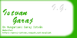 istvan garaj business card